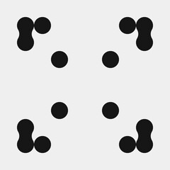 Abstract Cross Pattern Dots Logo generative computational art illustration