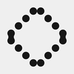 Abstract Cross Pattern Dots Logo generative computational art illustration