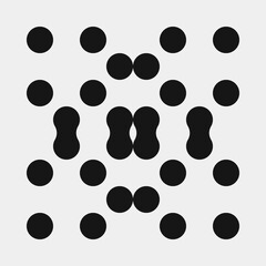 Abstract Cross Pattern Dots Logo generative computational art illustration