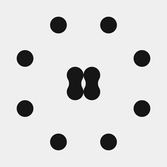 Abstract Cross Pattern Dots Logo generative computational art illustration