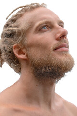 Obraz premium A portrait on a white background