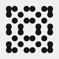 Abstract Cross Pattern Dots Logo generative computational art illustration
