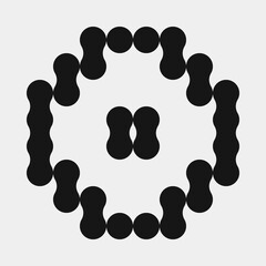 Abstract Cross Pattern Dots Logo generative computational art illustration