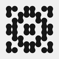 Abstract Cross Pattern Dots Logo generative computational art illustration