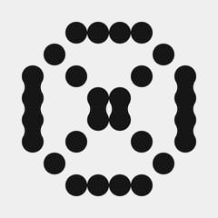 Abstract Cross Pattern Dots Logo generative computational art illustration