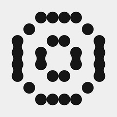 Abstract Cross Pattern Dots Logo generative computational art illustration