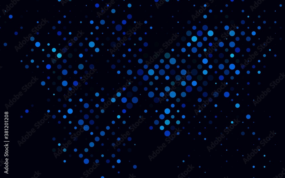 Wall mural light blue vector layout with circle shapes. illustration with set of shining colorful abstract circ