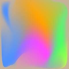 Abstract blur background. Purple, blue, yellow and green color transition effect. Vector illustration.