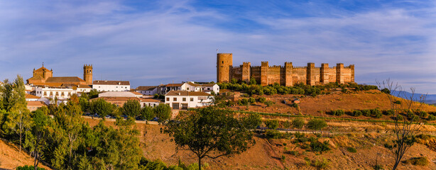 Castle of Baños de la Encina in the province of Jaen, Andalusia, Spain - obrazy, fototapety, plakaty