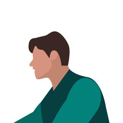 Man Working - Stock Vector Illustration