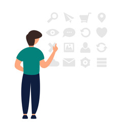 Man Working - Stock Vector Illustration