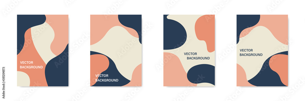 Poster set of abstract creative background. stock vector illustrations. background templates with copy spac