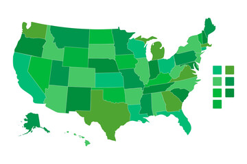 USA Map - Stock Vector Illustration