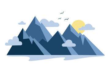 Mountains - Stock Vector Illustration