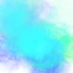 Shades of blue stains of watercolor paint with a nebula gradient. Abstract backdrop wallpaper background, beautiful watercolor texture stains paint