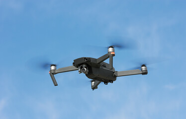 Fototapeta na wymiar Flying Drone in a sky