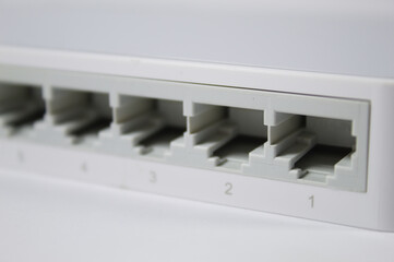 Switch for computer networks and connectors for network cables