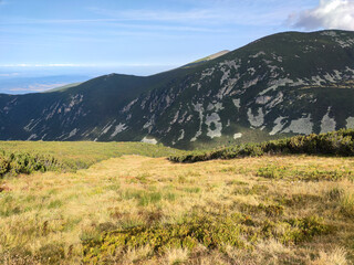 Obraz premium Sunset view near Musala peak and Yastrebets, Rila Mountain