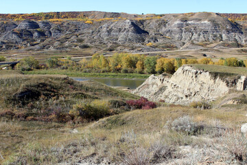 landscape in the badlands, Alberta, Canada