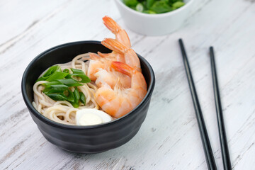 japanese ramen noodle, pork bone broth noodles