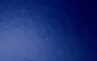 Obraz premium Dark BLUE vector triangle mosaic template. Triangular geometric sample with gradient. Triangular pattern for your business design.