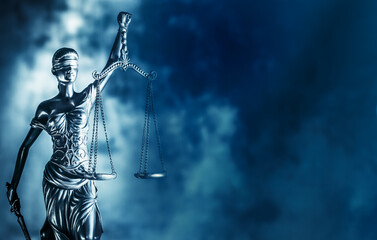 Legal law concept image Scales of Justice. - 381222046