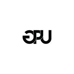 gpu letter original monogram logo design