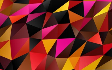 Light Pink, Yellow vector polygon abstract backdrop. Creative illustration in halftone style with gradient. New texture for your design.