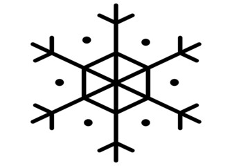 Obraz premium Snowflake icon vector . Snow sign 