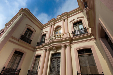 Monterrey, colorful historic buildings in the center of the old city (Barrio Antiguo) – a famous tourist attraction