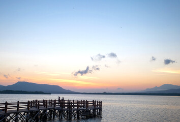 Obraz premium Beautiful morning views around the karang sewu attraction