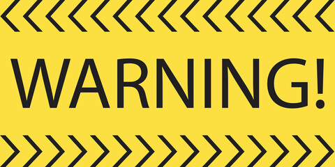 Yellow tape, warning. Barrier to construction or accident. Security line. Vector illustration. Stock image.