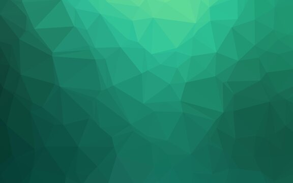 Light Green vector polygonal template. Colorful abstract illustration with gradient. Polygonal design for your web site.