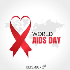 World Aids Day Vector Illustration.  Suitable for greeting card, poster and banner.