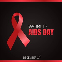 World Aids Day Vector Illustration.  Suitable for greeting card, poster and banner.