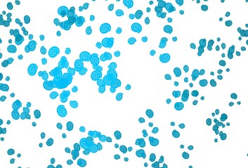 Light BLUE vector template with lines, ovals.