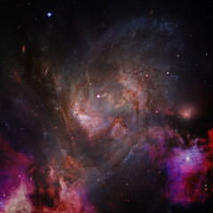 Obraz na płótnie Canvas Deep space background. Elements of this image furnished by NASA