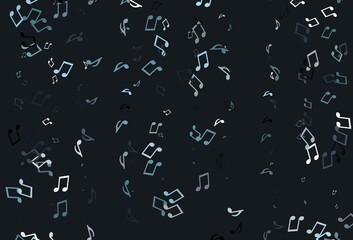 Light colorful vector backdrop with music notes.