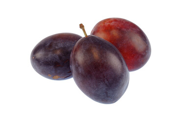 fresh plum isolated on white background