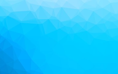 Fototapeta premium Light BLUE vector polygon abstract backdrop. Shining colored illustration in a Brand new style. Polygonal design for your web site.