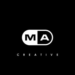 MA Letter Logo Design Template Vector
