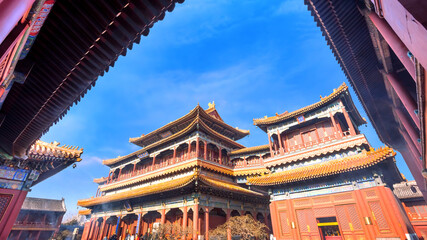Fototapeta premium Yonghe Temple - the Palace of Peace and Harmony in Beijing, China