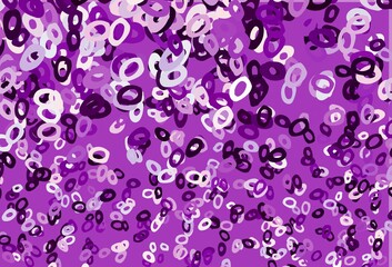 Dark Purple vector layout with circle shapes.