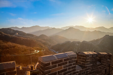 The Great wall of China at Badaling site in Beijing, China