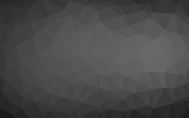 Dark Silver, Gray vector low poly cover. Shining illustration, which consist of triangles. The best triangular design for your business.