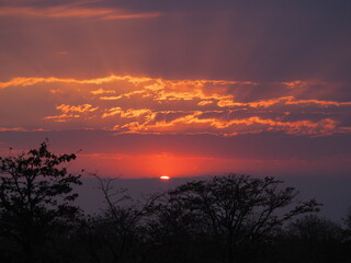 Fototapeta na wymiar Sunrise over Africa