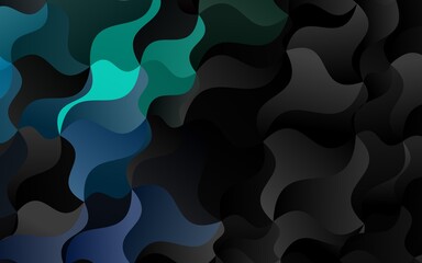 Dark Blue, Green vector template with bubble shapes. Creative illustration in halftone marble style with gradient. A completely new template for your business design.