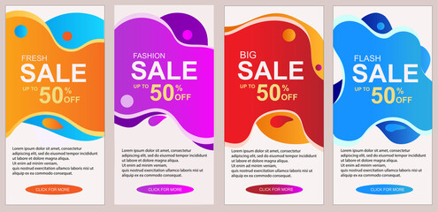 Vector abstract wave design banner web template