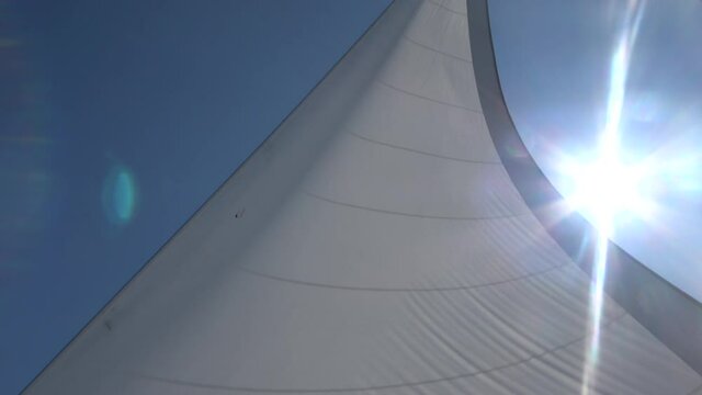 Open sail against the sun