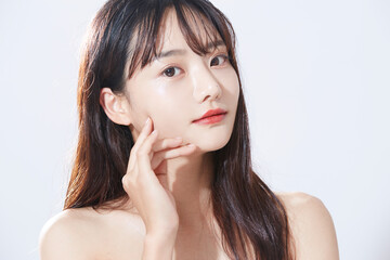 美しい女性のビューティーポートレート
